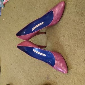 Miguel Hernandez Snakeskin Heels